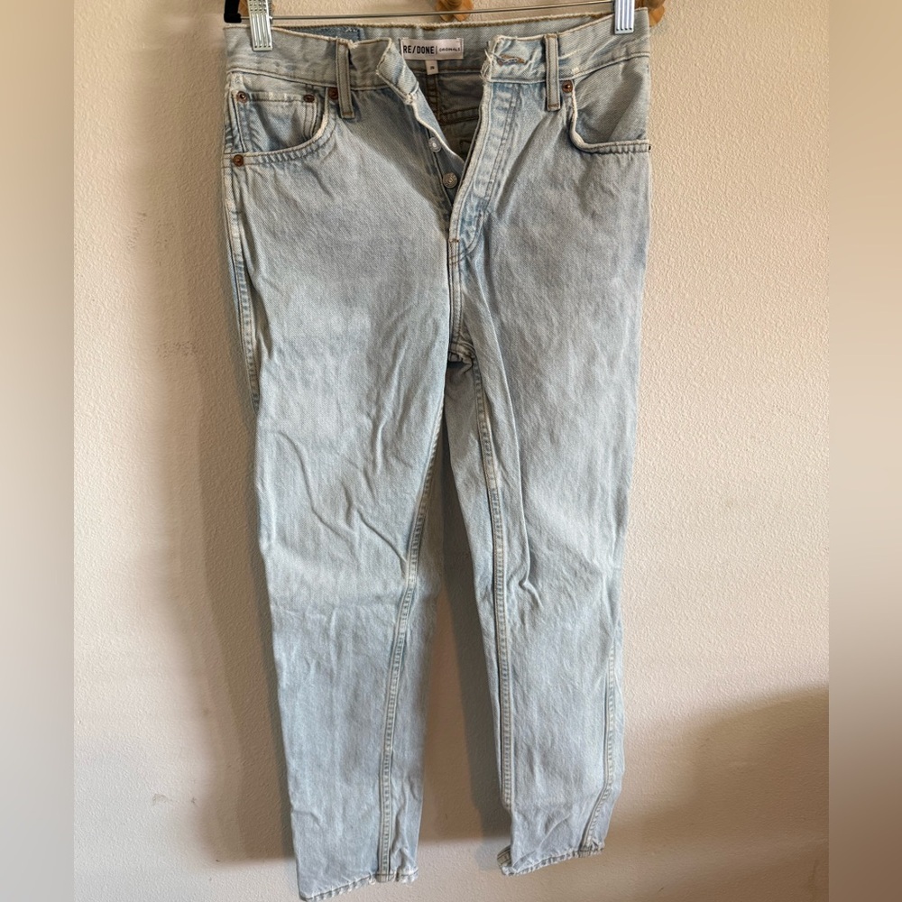 Re/Done Women’s Slim Jeans in Light Blue